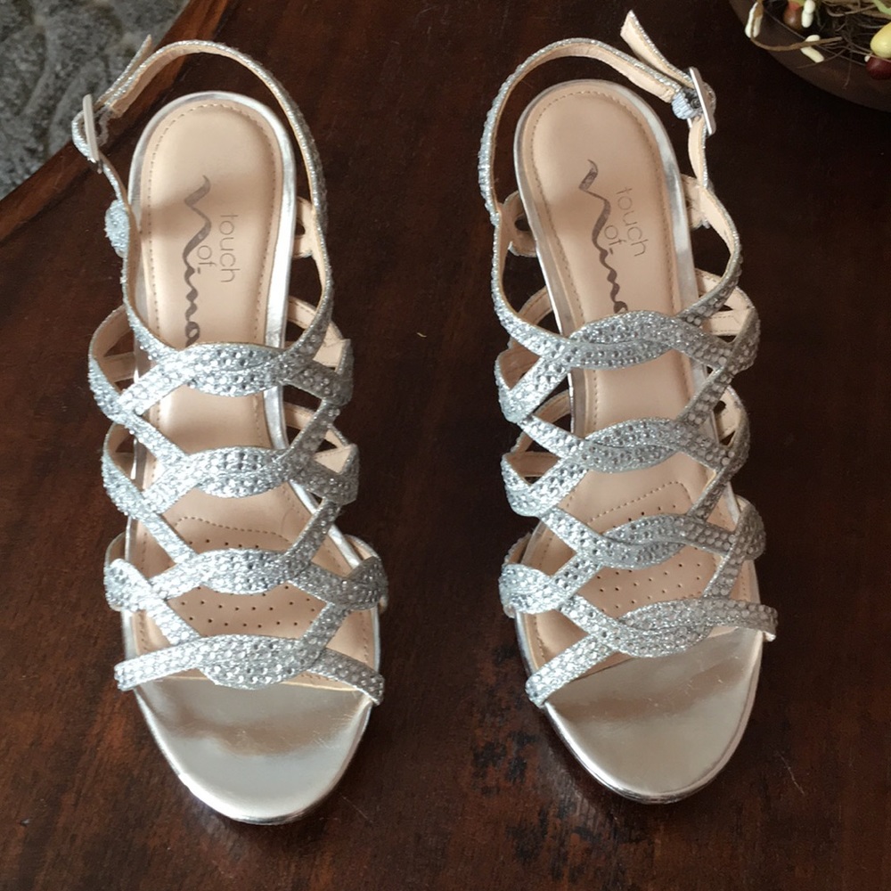 Wedding/prom silver heels